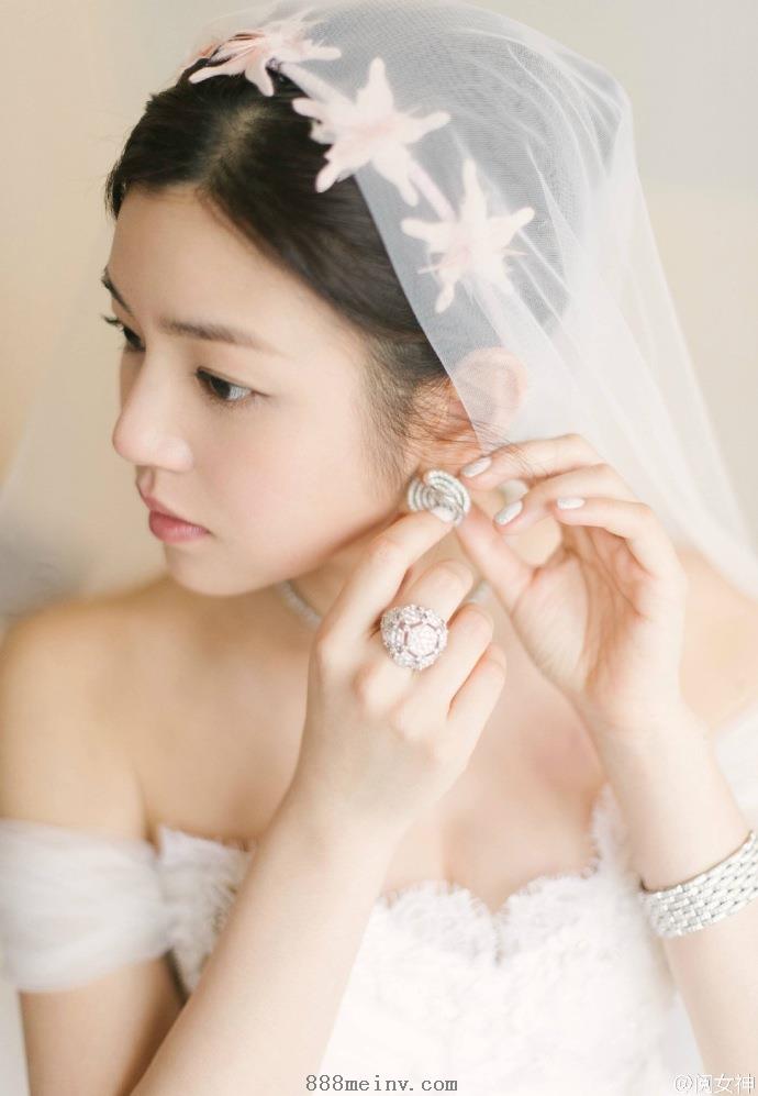 陈妍希唯美婚纱照气质摄影图片 让我们一起祝福爱情
