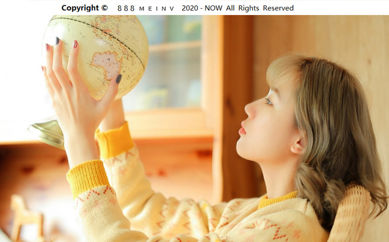 唯美清纯美女 二次元风格小姐姐鹅黄色圆领毛衣可爱私拍照 www.888meinv.com 美女图片网