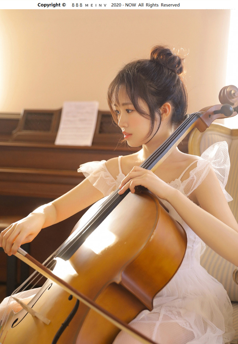 好看的qq女生头像 清纯大提琴古典美女蕾裙私房新娘照片婚纱图片 www.888meinv.com 美女图片网